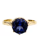  Safír 14k žluté zlato Vintage Jewlery vrc366y